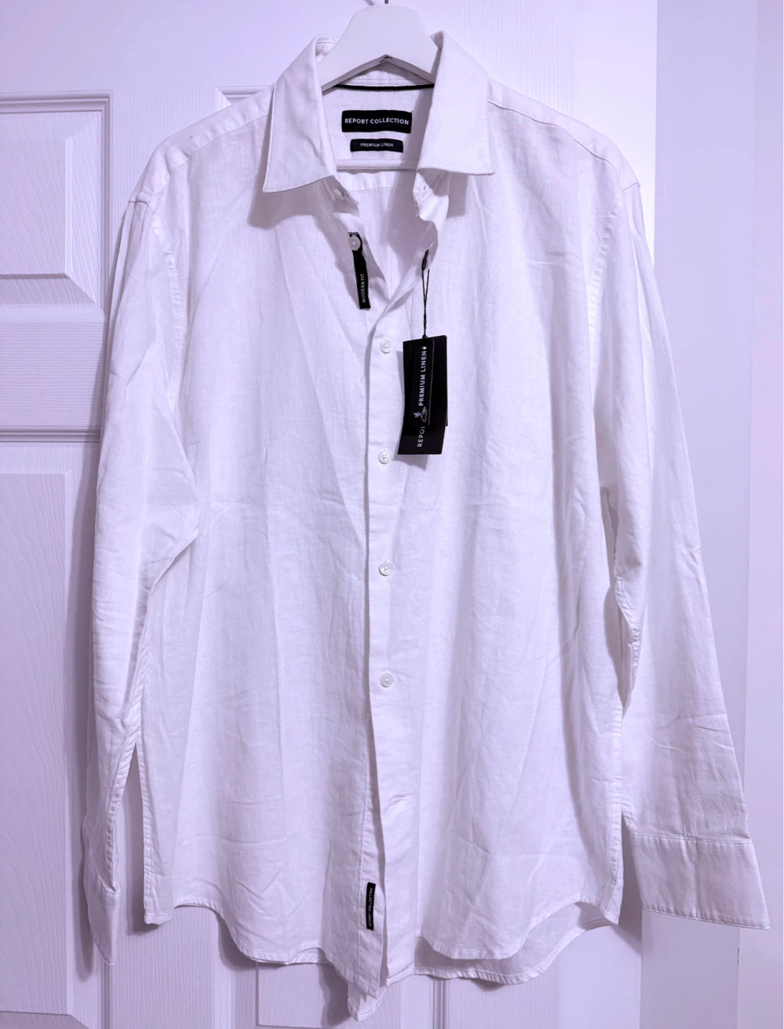 Report Collection White Premium Linen Shirt XL/TG - photo 2