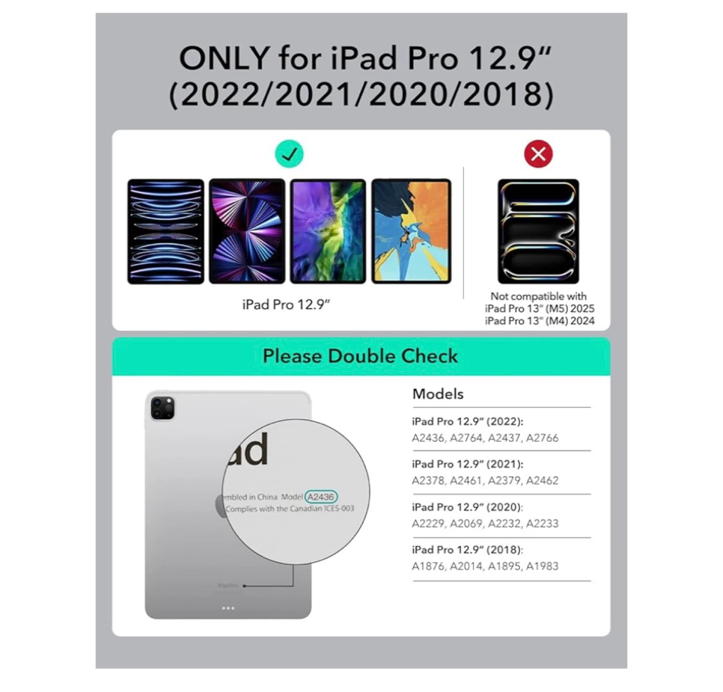 ESR iPad Pro 12.9 Case with Keyboard, Easy-Set Magnetic Stand - photo 2