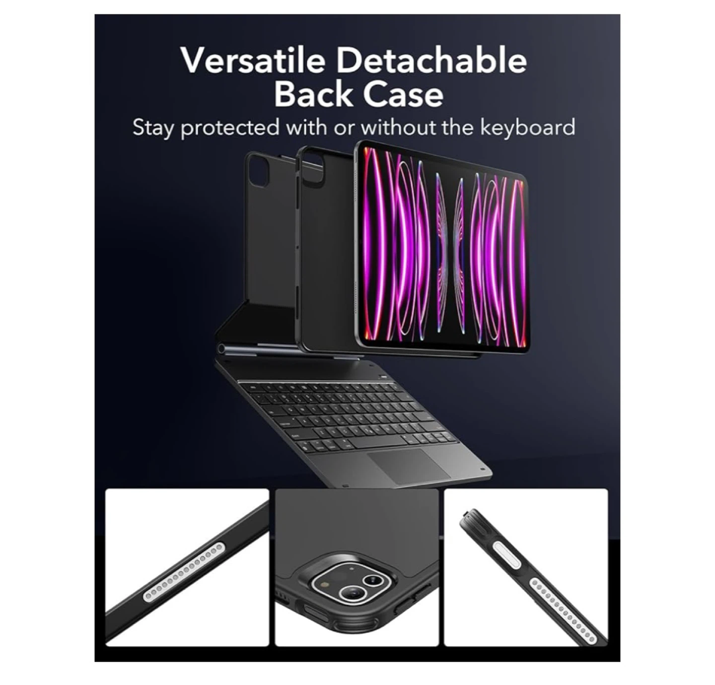 ESR iPad Pro 12.9 Case with Keyboard, Easy-Set Magnetic Stand - photo 5