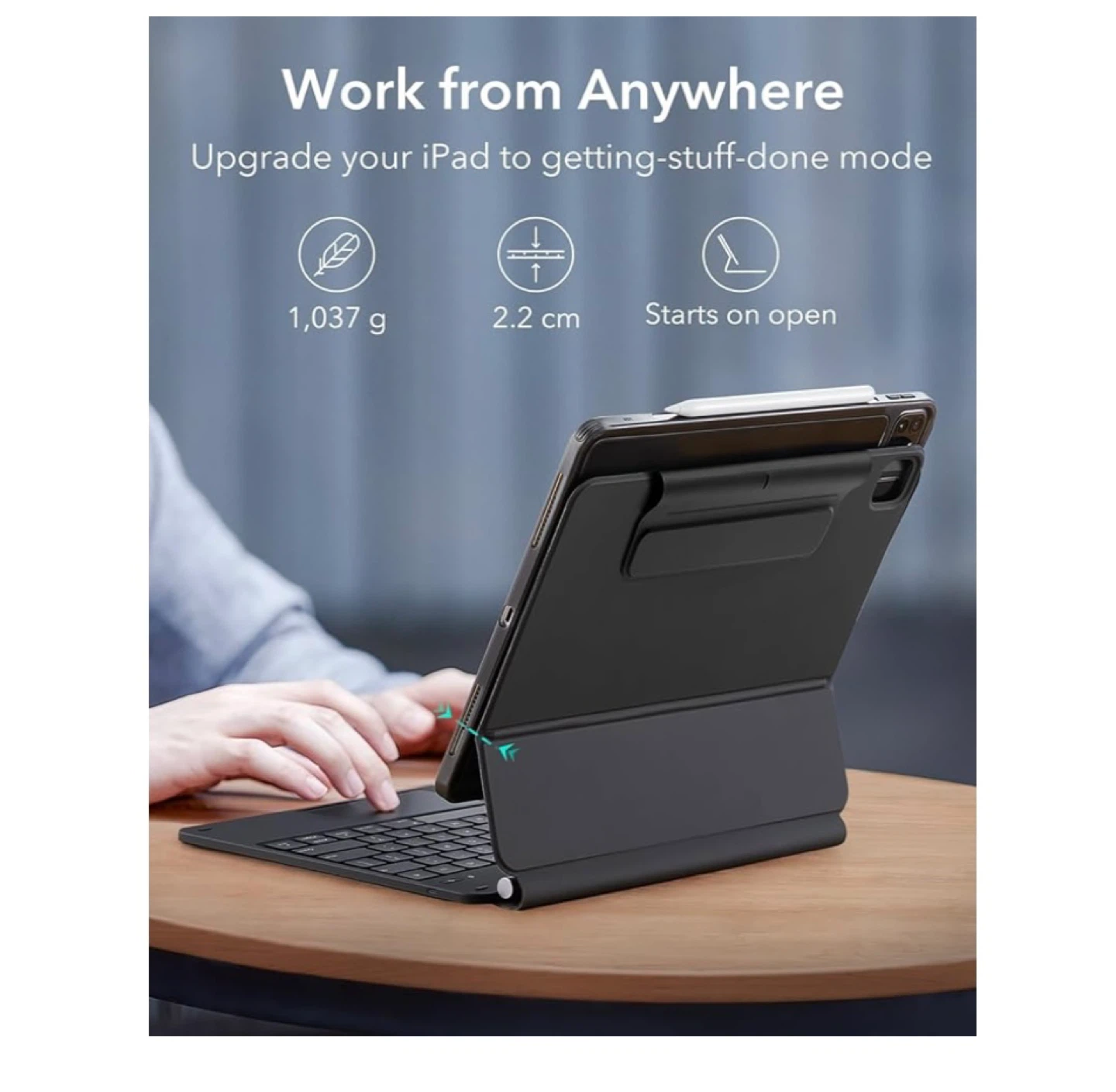 ESR iPad Pro 12.9 Case with Keyboard, Easy-Set Magnetic Stand - photo 3