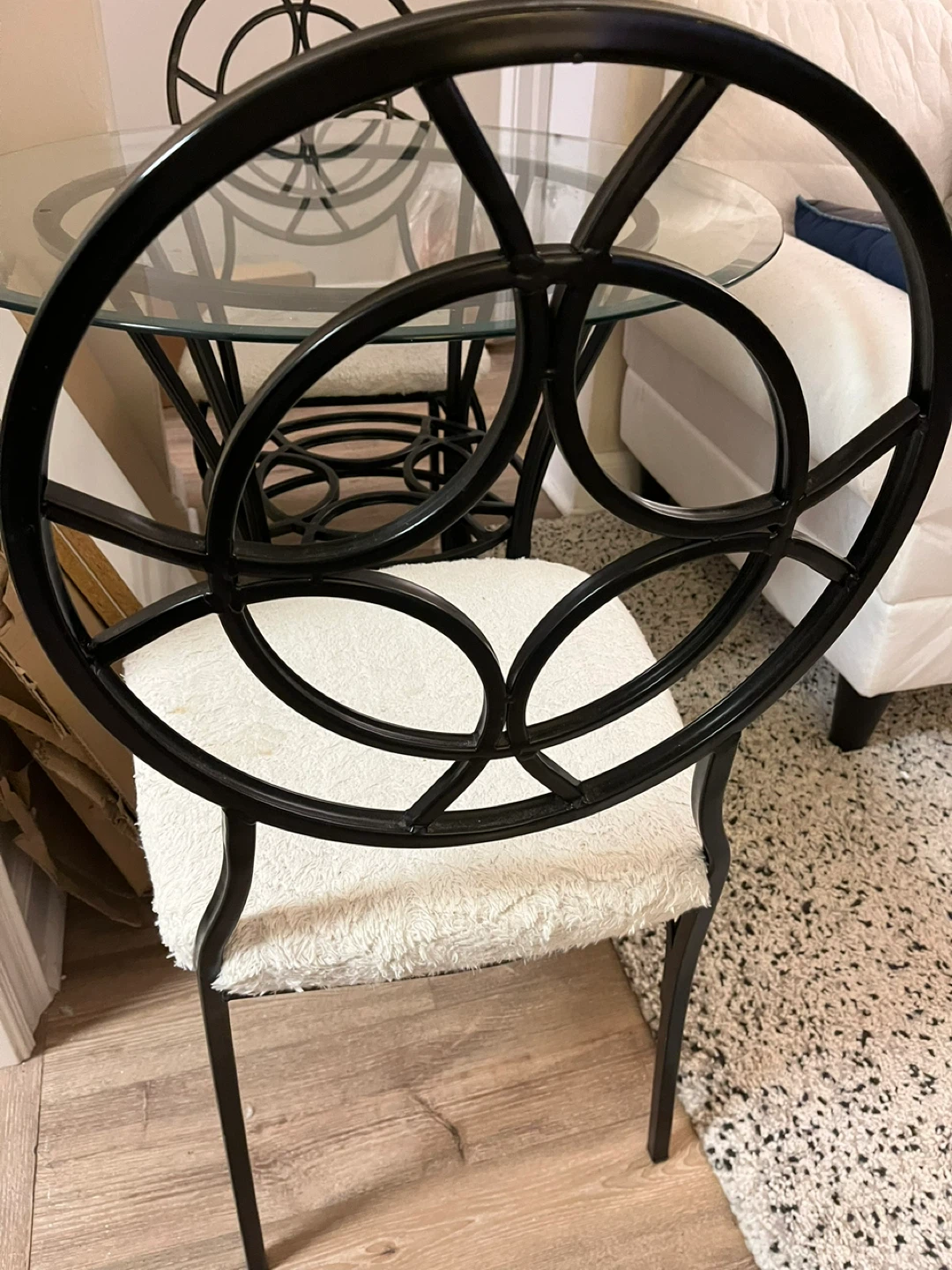 Set of 3 Bowring Glass Top Bistro Table and Chairs Set - photo 4