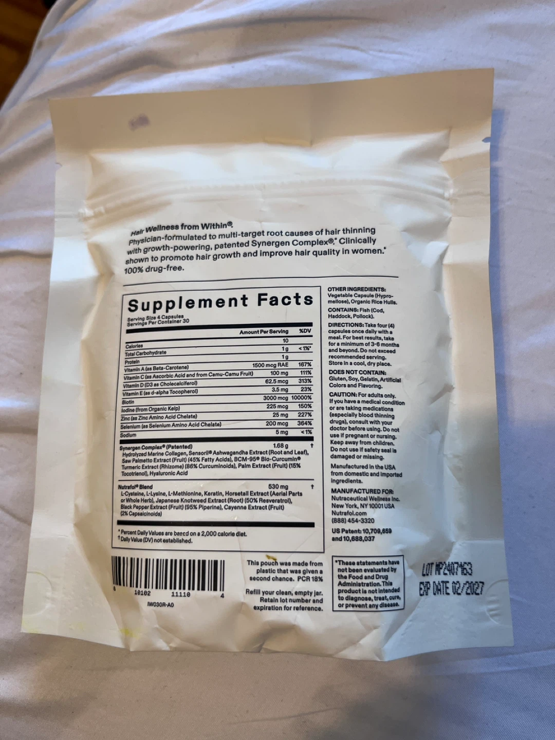 Nutrafol Women Hair Growth Nutraceutical Dietary Supplement - photo 2