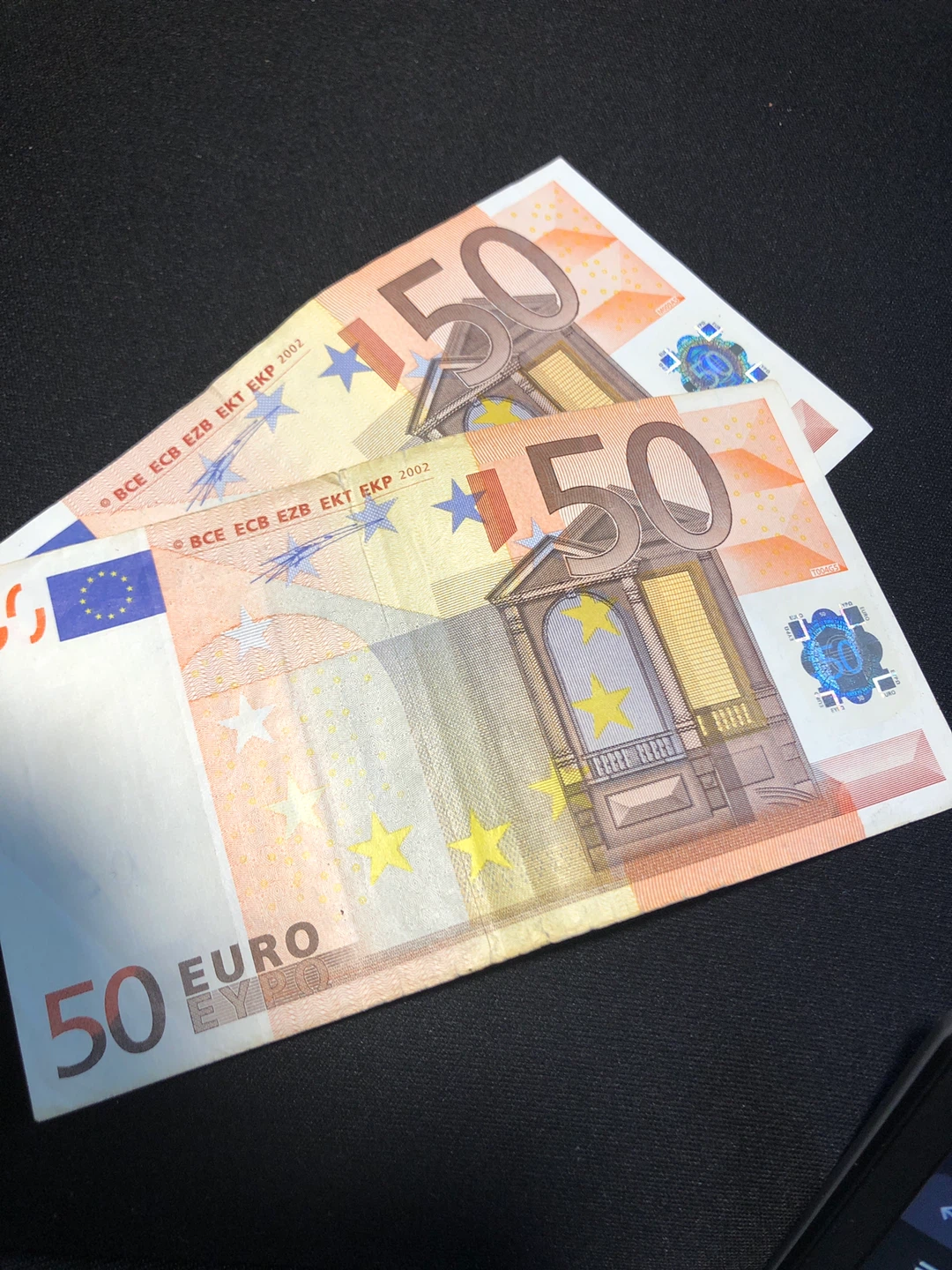 Two 50 Euro Banknotes