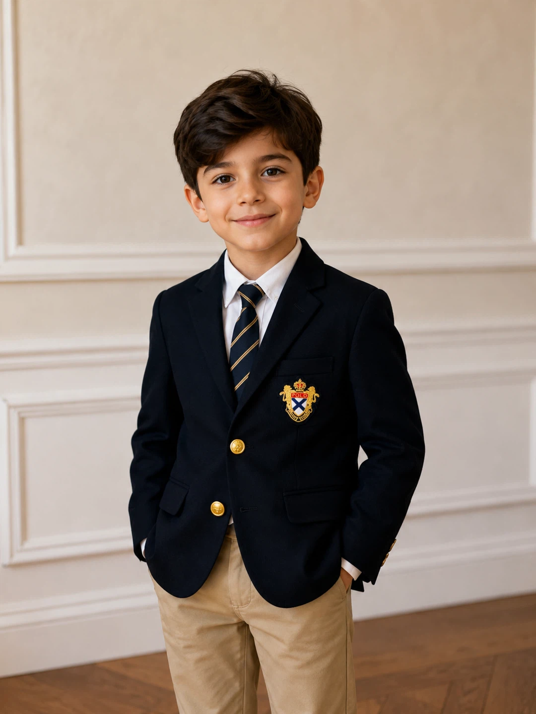 Boys' Navy Blazer with Crest