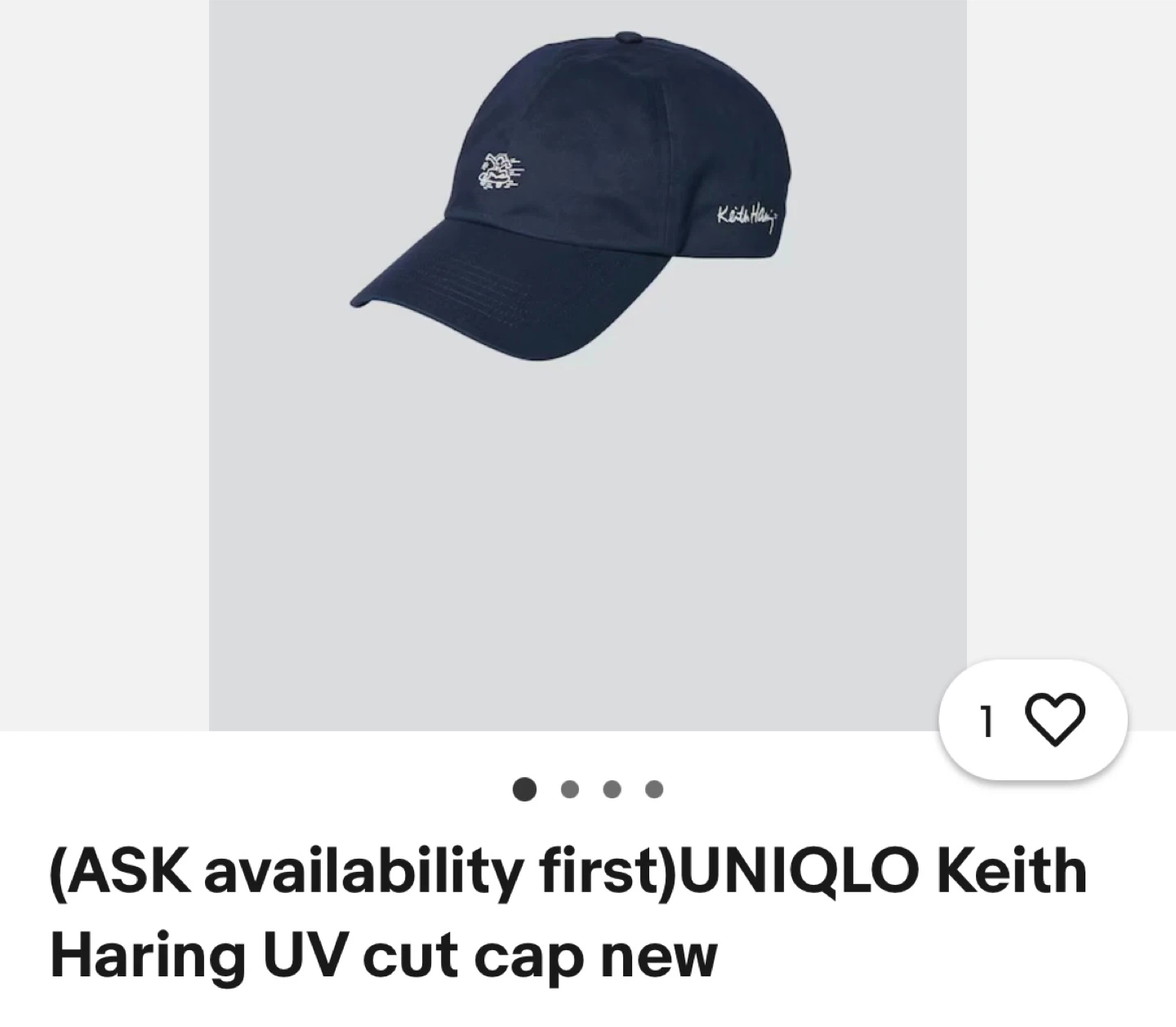 New UNIQLO Keith Haring UV Cut Cap - Navy