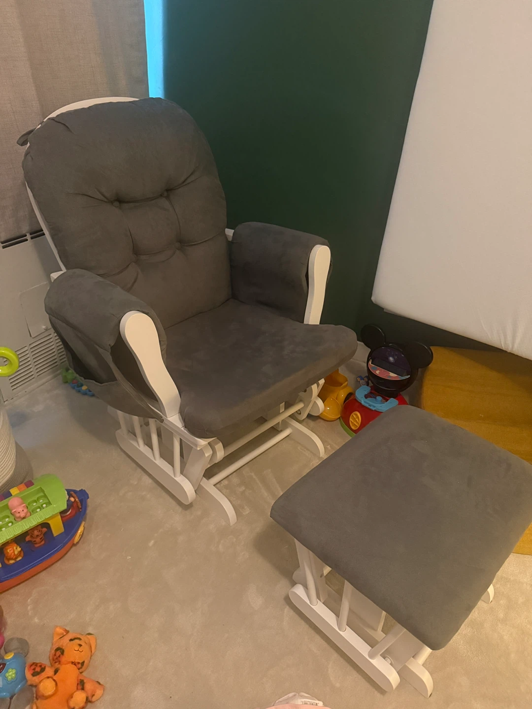 Storkcraft Gray Glider and Ottoman Set - photo 4