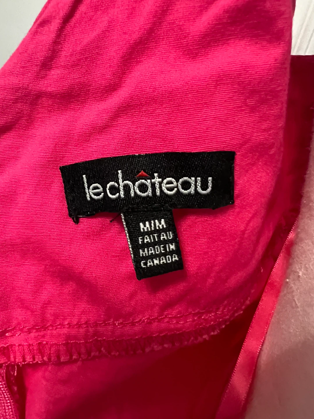 Le Château Pink Ruched V-Neck Dress Size M - photo 3