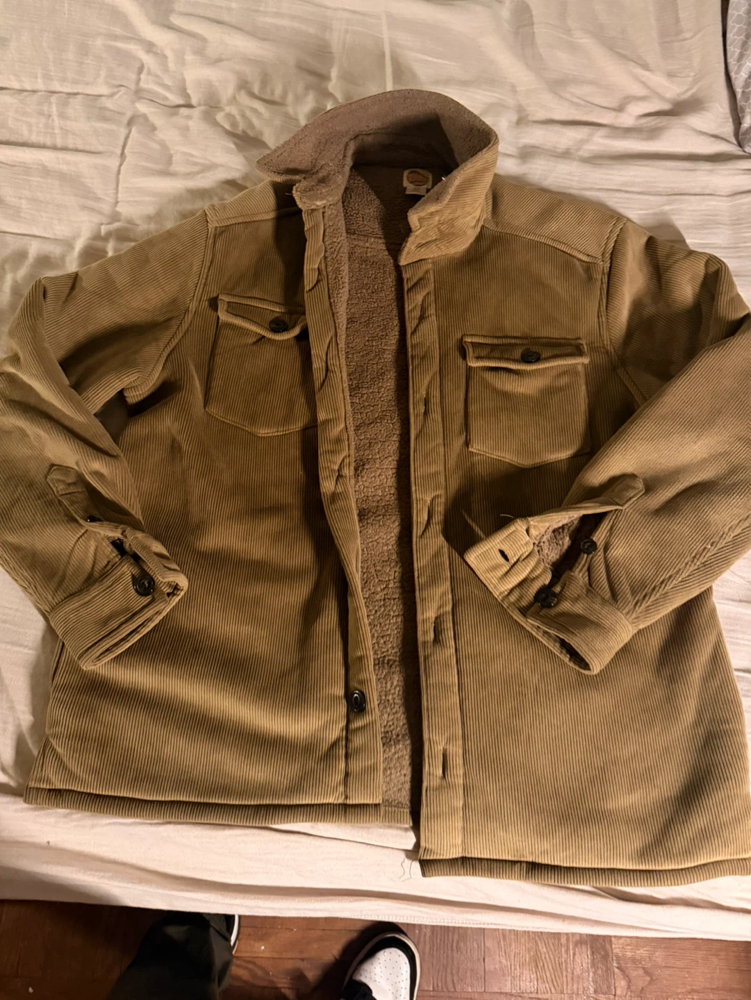 C & C California Corduroy Sherpa Lined Shirt Jacket