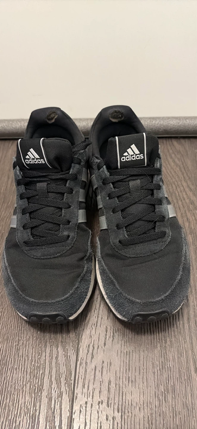 Adidas Black and Silver Running Shoes - photo 2