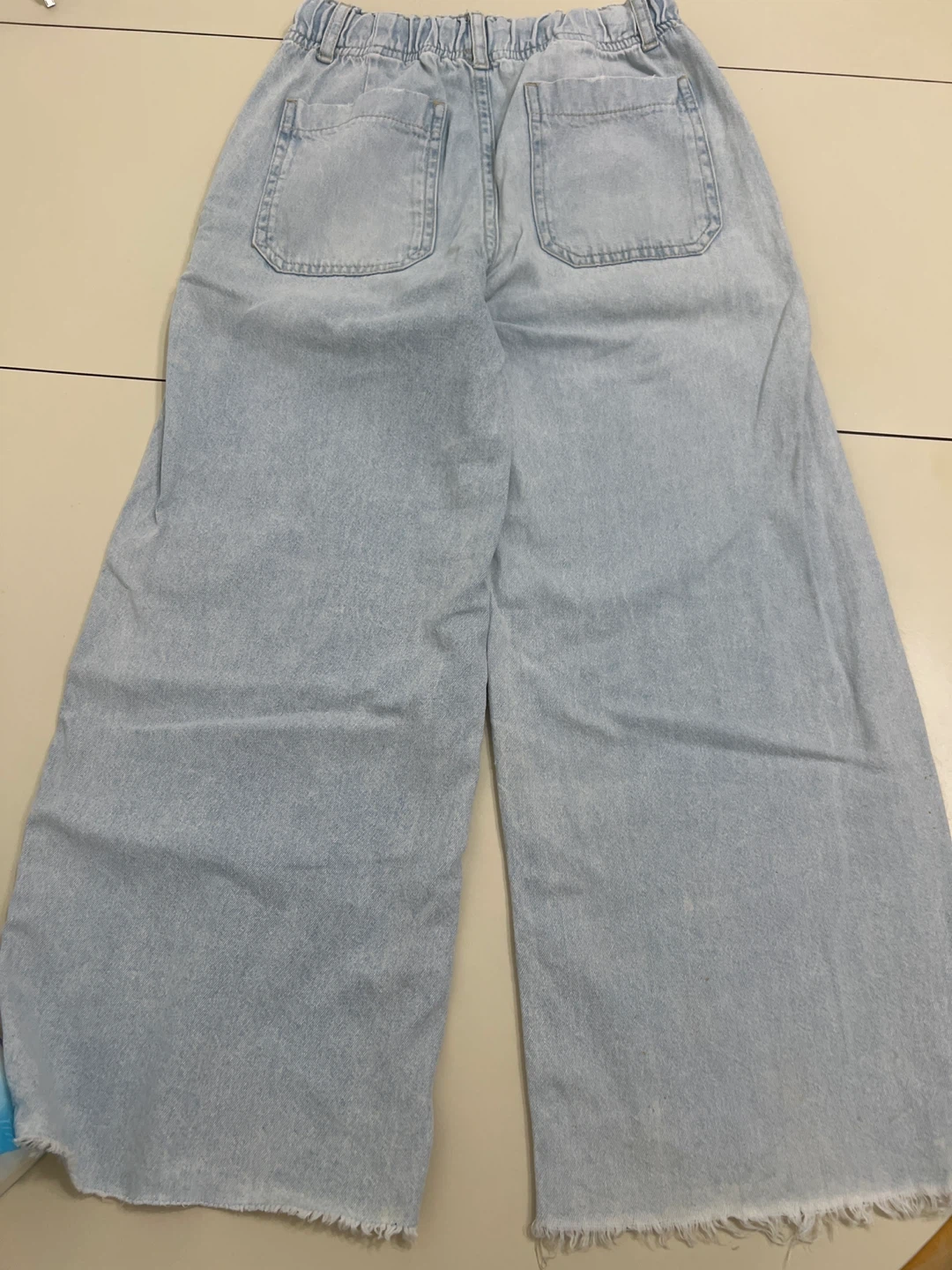 Light Wash Wide Leg Denim Pants - photo 3