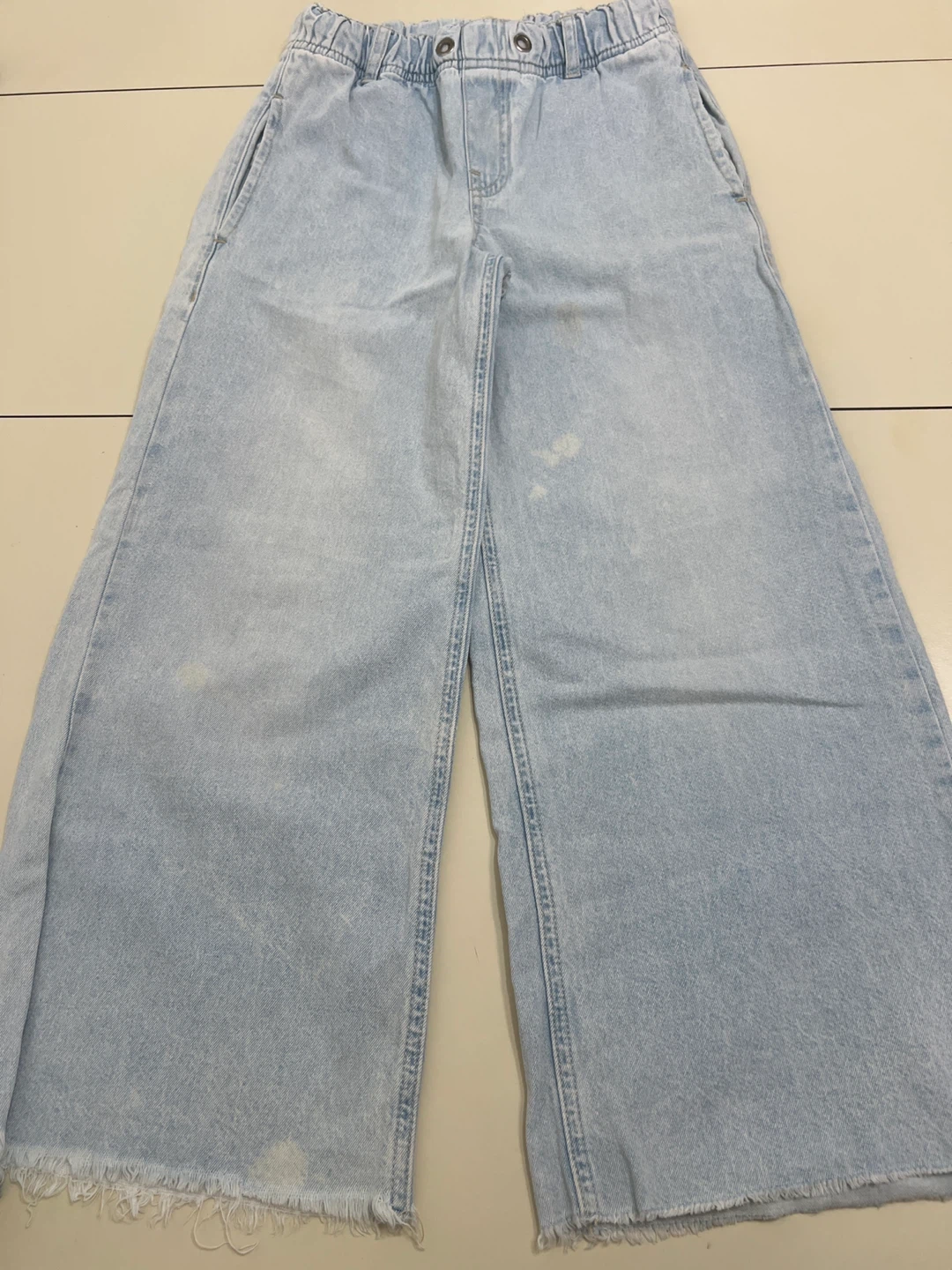 Light Wash Wide Leg Denim Pants