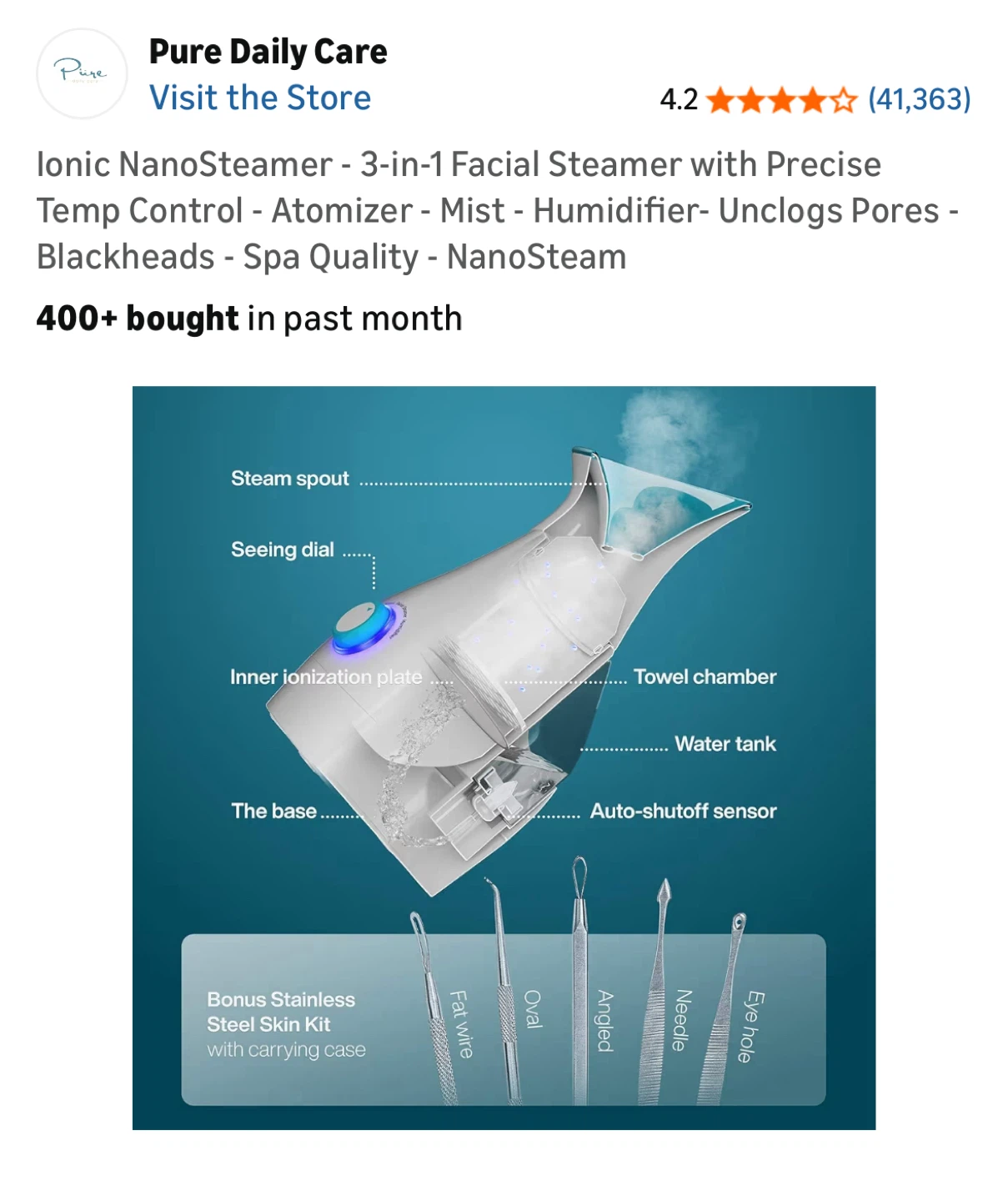 Pure Daily Care Ionic NanoSteamer - 3-in-1 Facial Steamer - photo 2