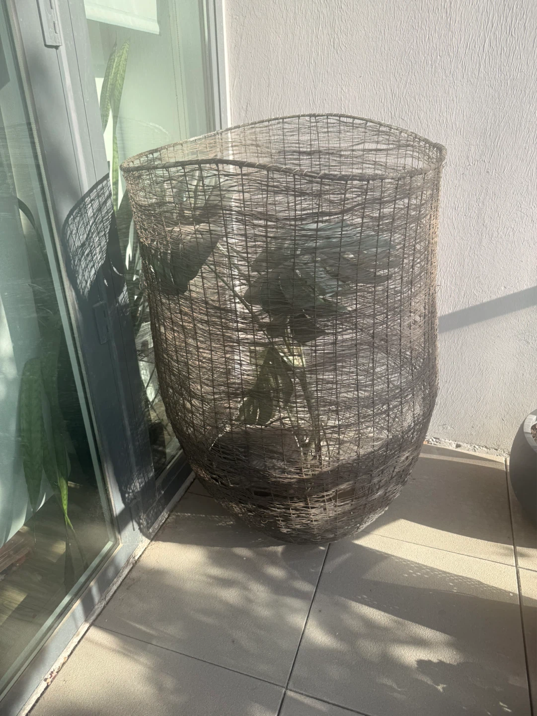 Large Wire Mesh Plant Pot Cover