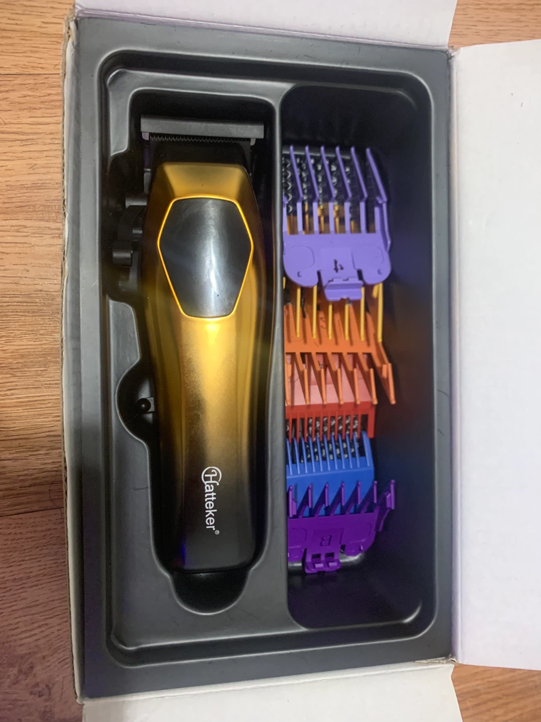 Hatteker Gold Hair Clipper Kit with 8 Guards - photo 2