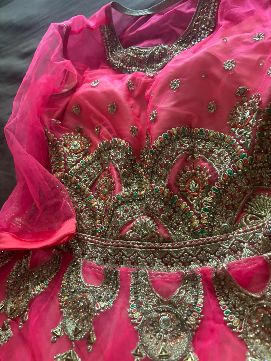 Pink Embroidered Size 16. Fits medium to large for adults) - photo 3