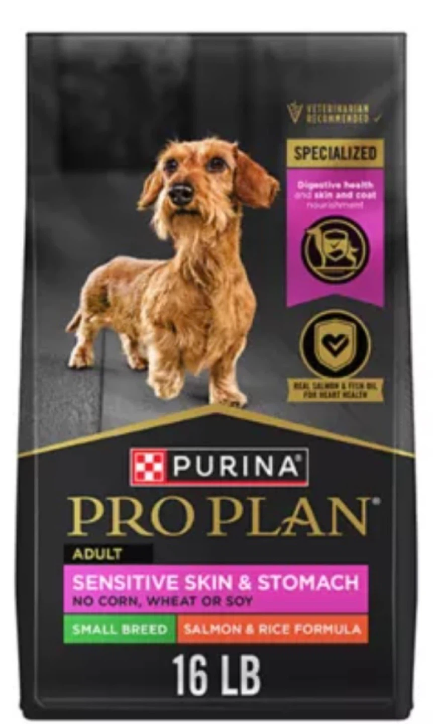Purina Pro Plan Adult Sensitive Skin & Stomach Dog Food, 16 LB