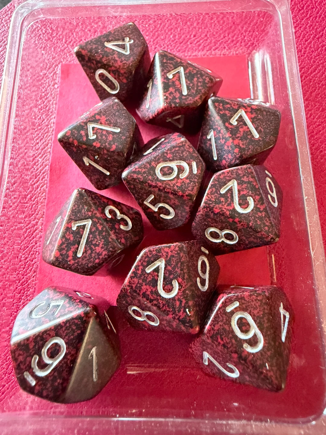 Chessex Speckled Silver Volcano d10 Dice Set (10 ct)