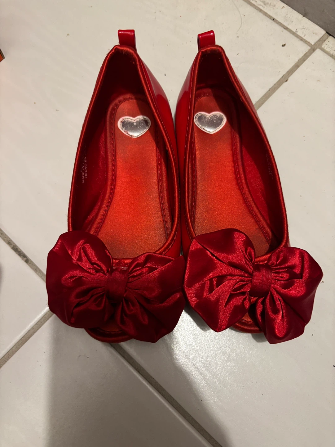 Red Ballet Flats with Bows