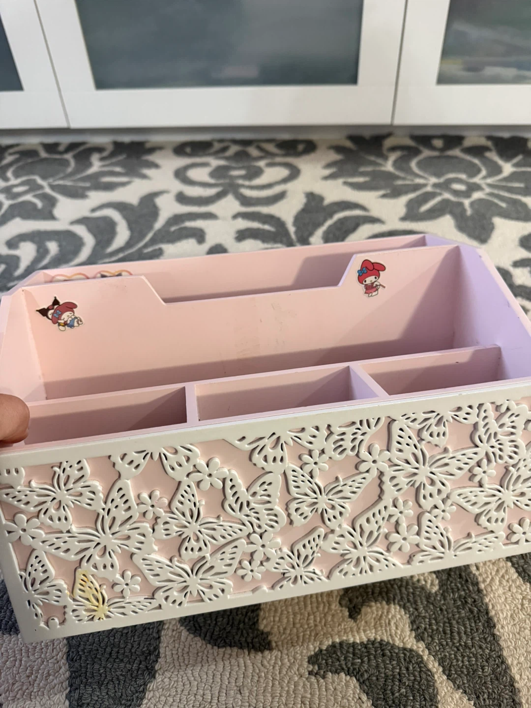 Pink Desk Organizer with Butterfly Design - photo 5