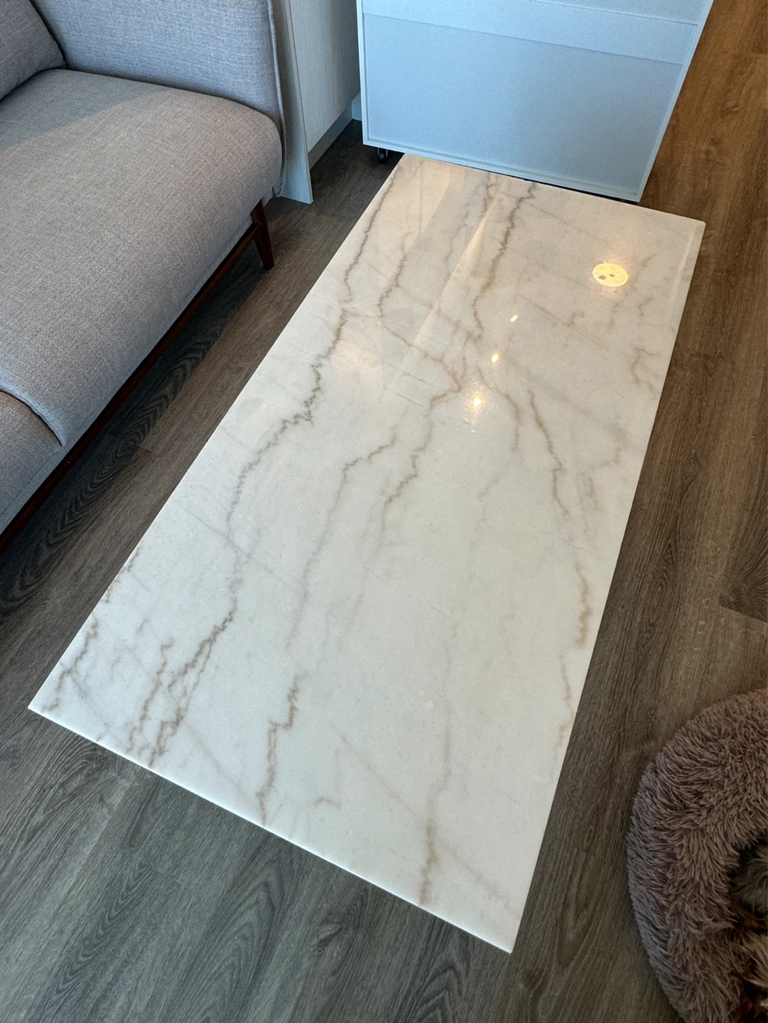 Marble Top Coffee Table with Gold Legs - photo 3