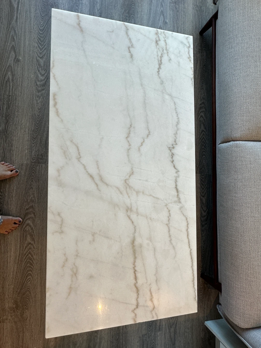 Marble Top Coffee Table with Gold Legs - photo 4