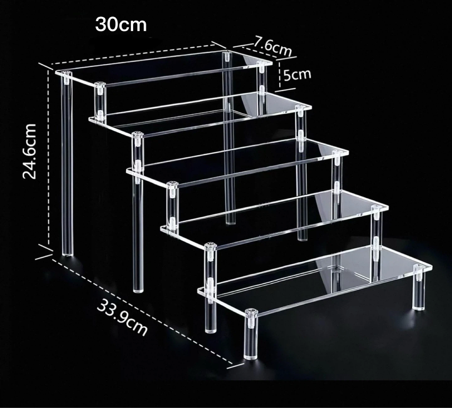 Acrylic Tiered Display Stands and Wooden Jewelry Organizer - photo 5