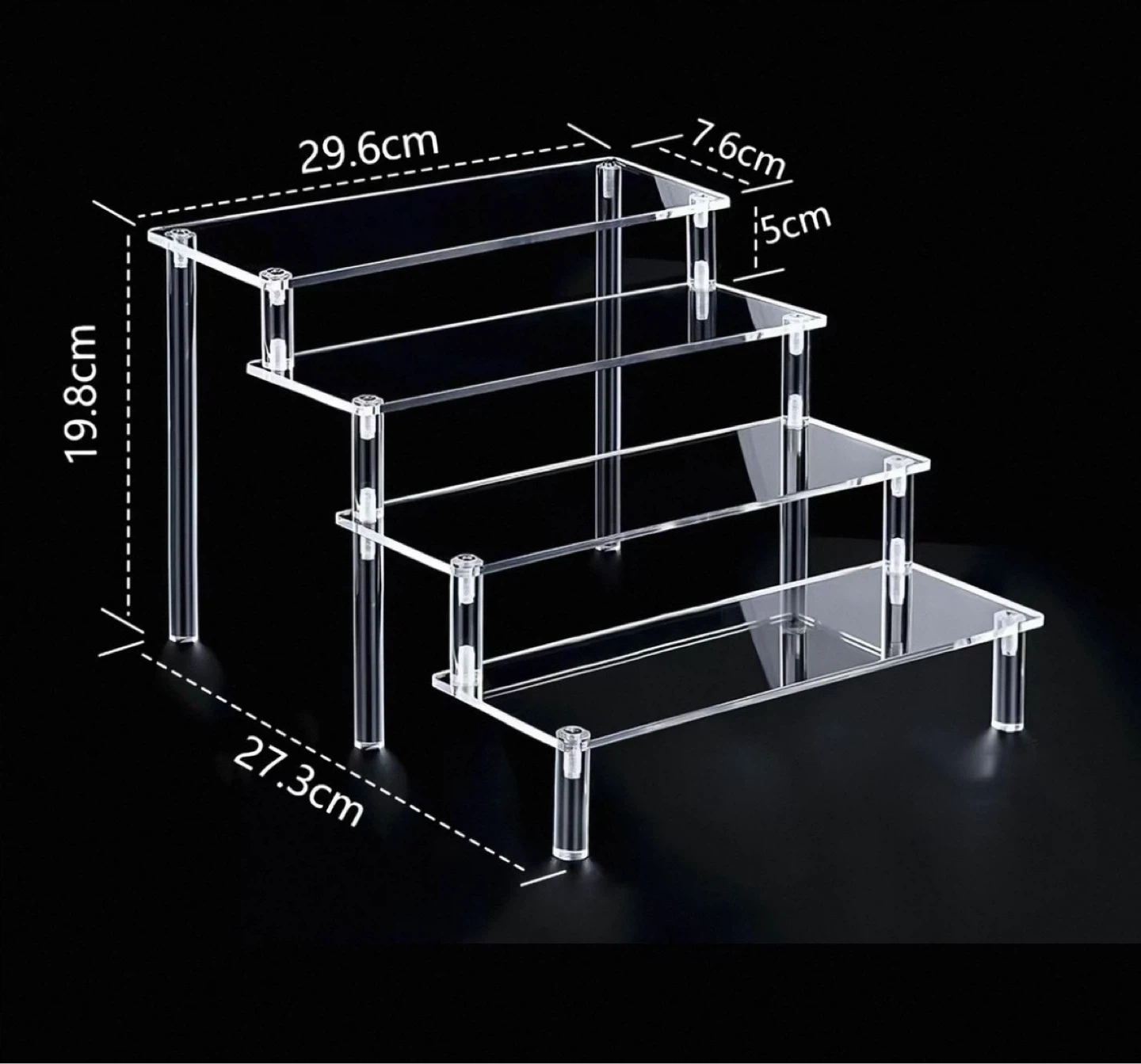 Acrylic Tiered Display Stands and Wooden Jewelry Organizer - photo 4