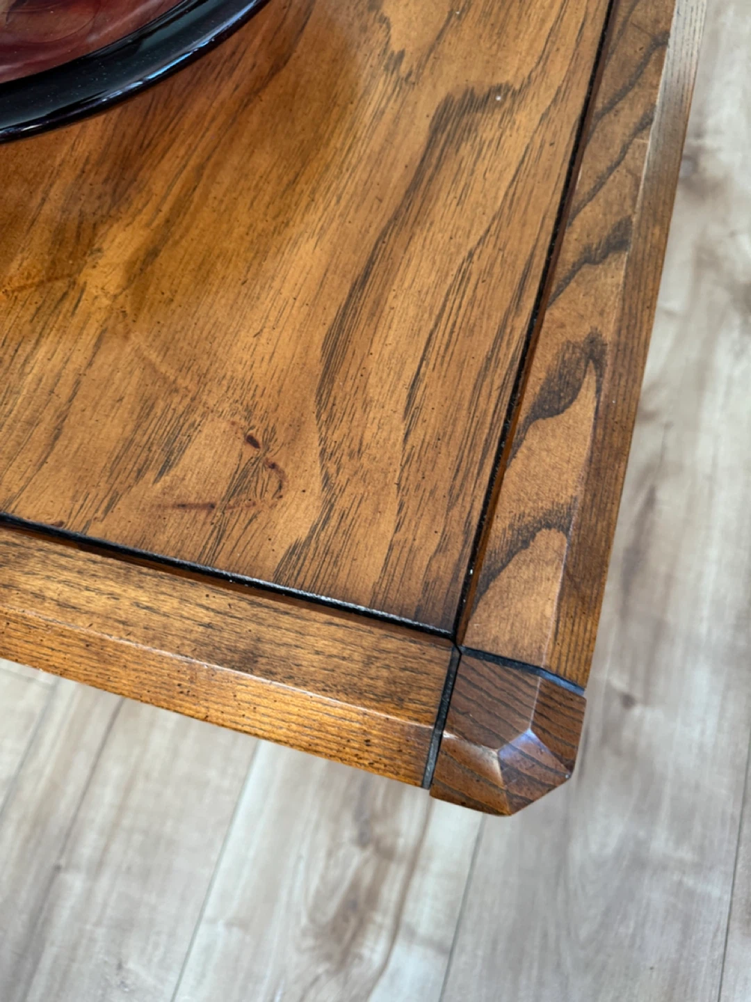 MCM wood  Coffee Table with glass top - photo 2