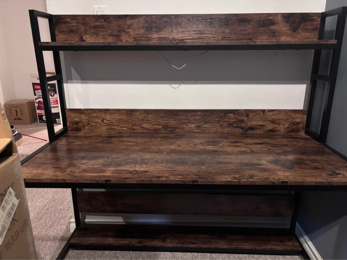 Wayfair hutch desk -assembled