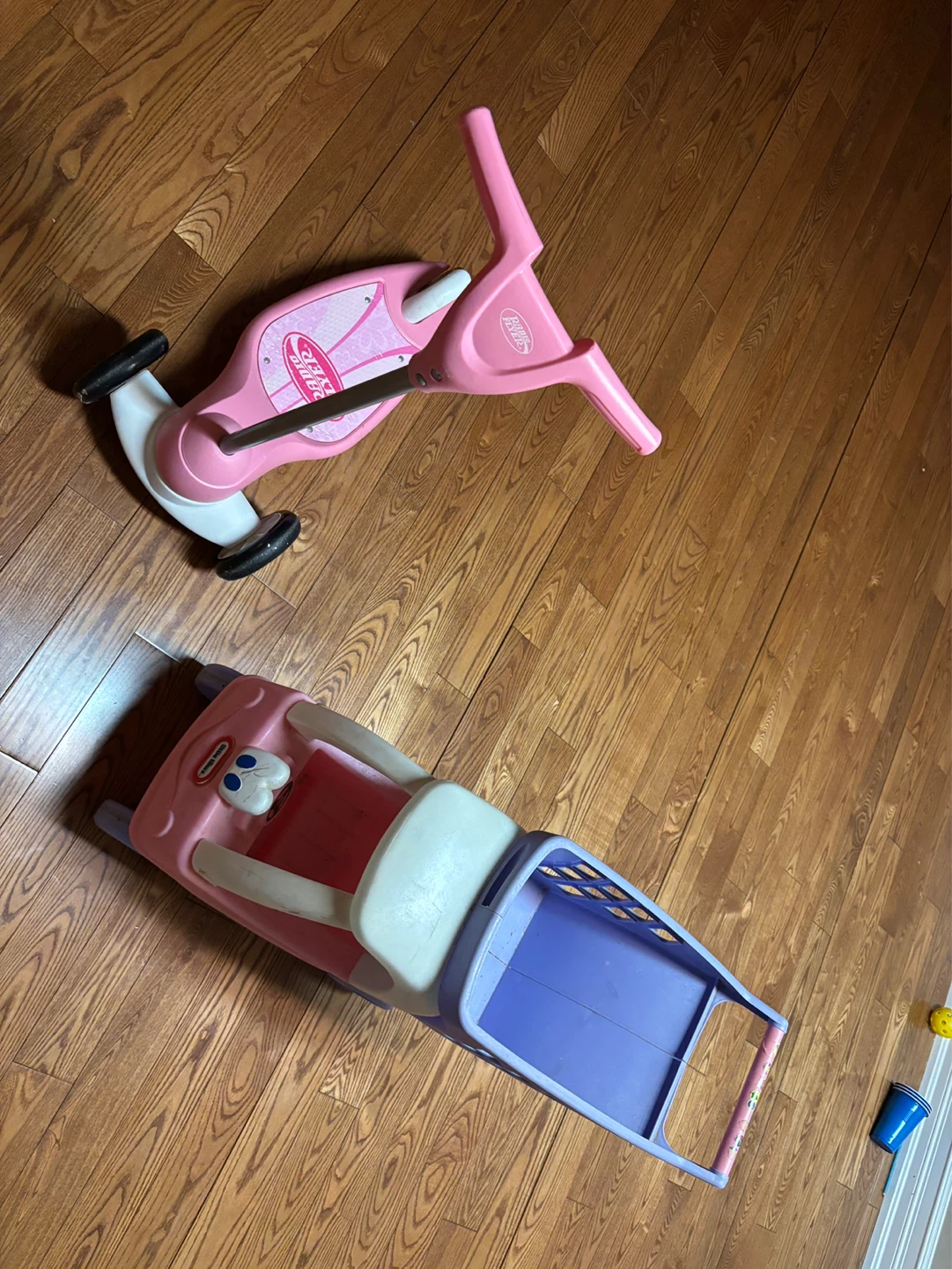 Radio Flyer Pink Scooter and Little Tikes Shopping Cart