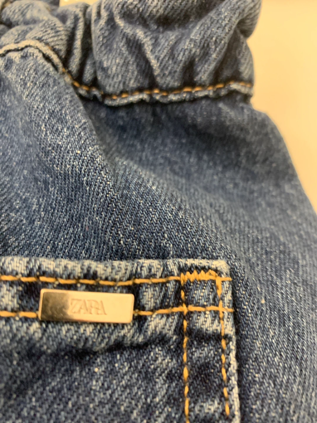 Zara High Waisted Paperbag Denim Jeans Size 6 - photo 3