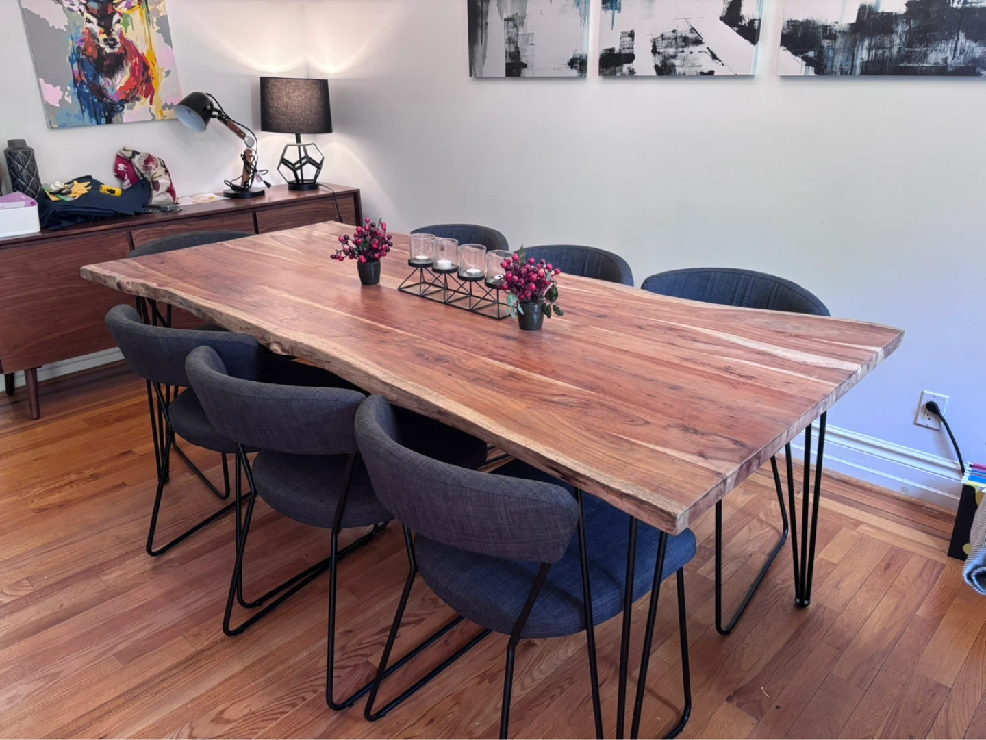 Structube Reno 8 seater table with 8 chairs