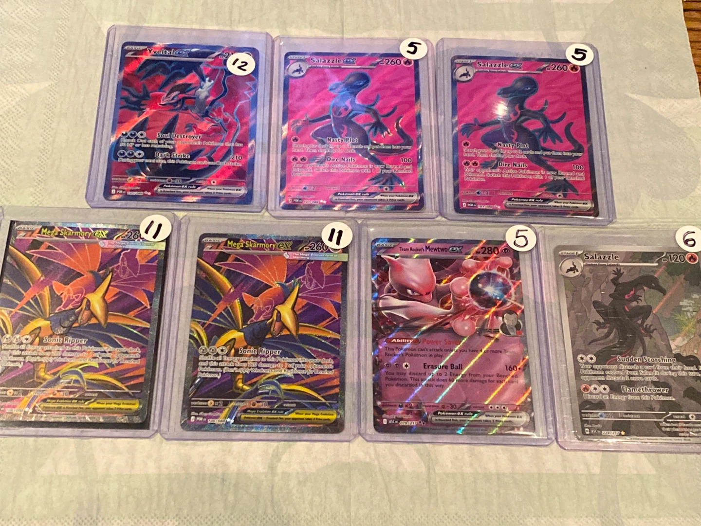 Assorted Pokemon Full Art Trading Cards