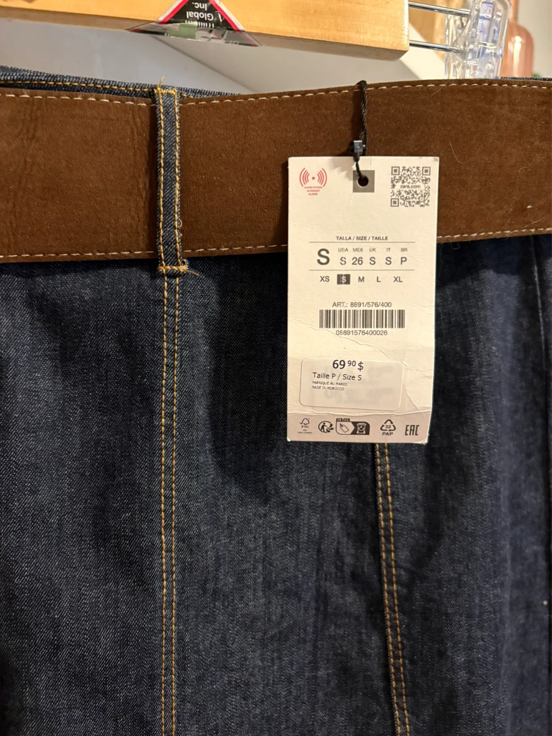 Zara Denim Maxi Skirt with Suede Belt - photo 5