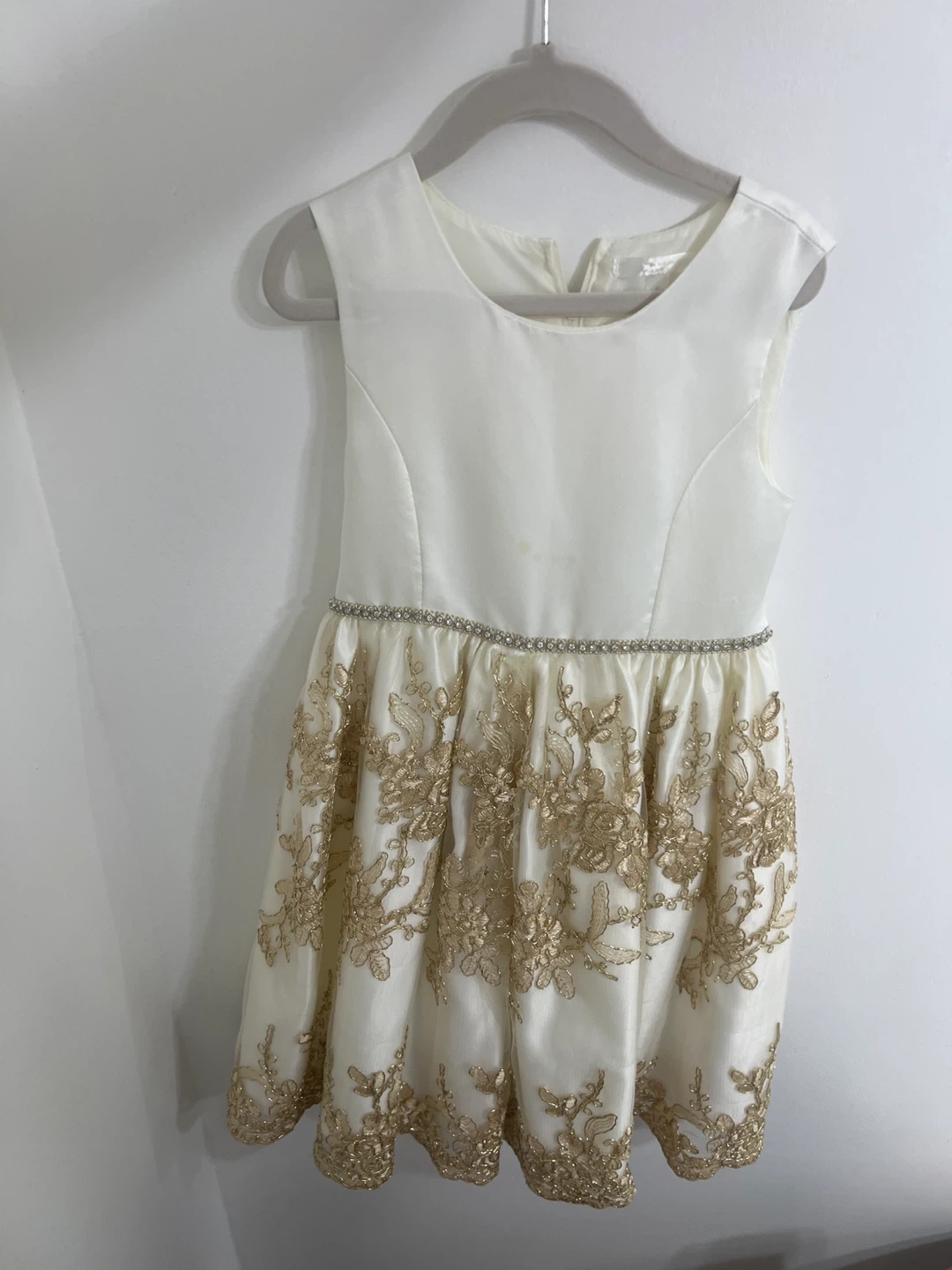 White & Gold Lace Dress - photo 3