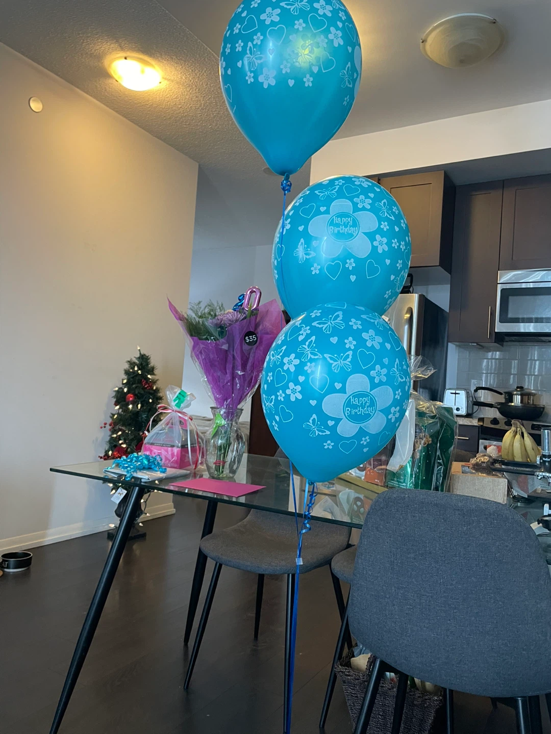 Glass top table