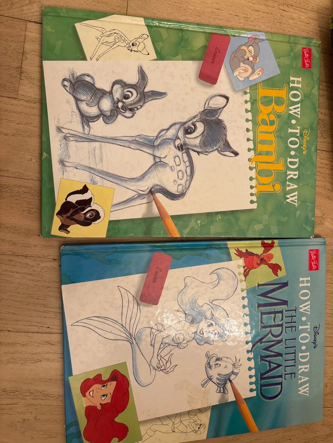Disney How-To-Draw Books: Bambi & The Little Mermaid