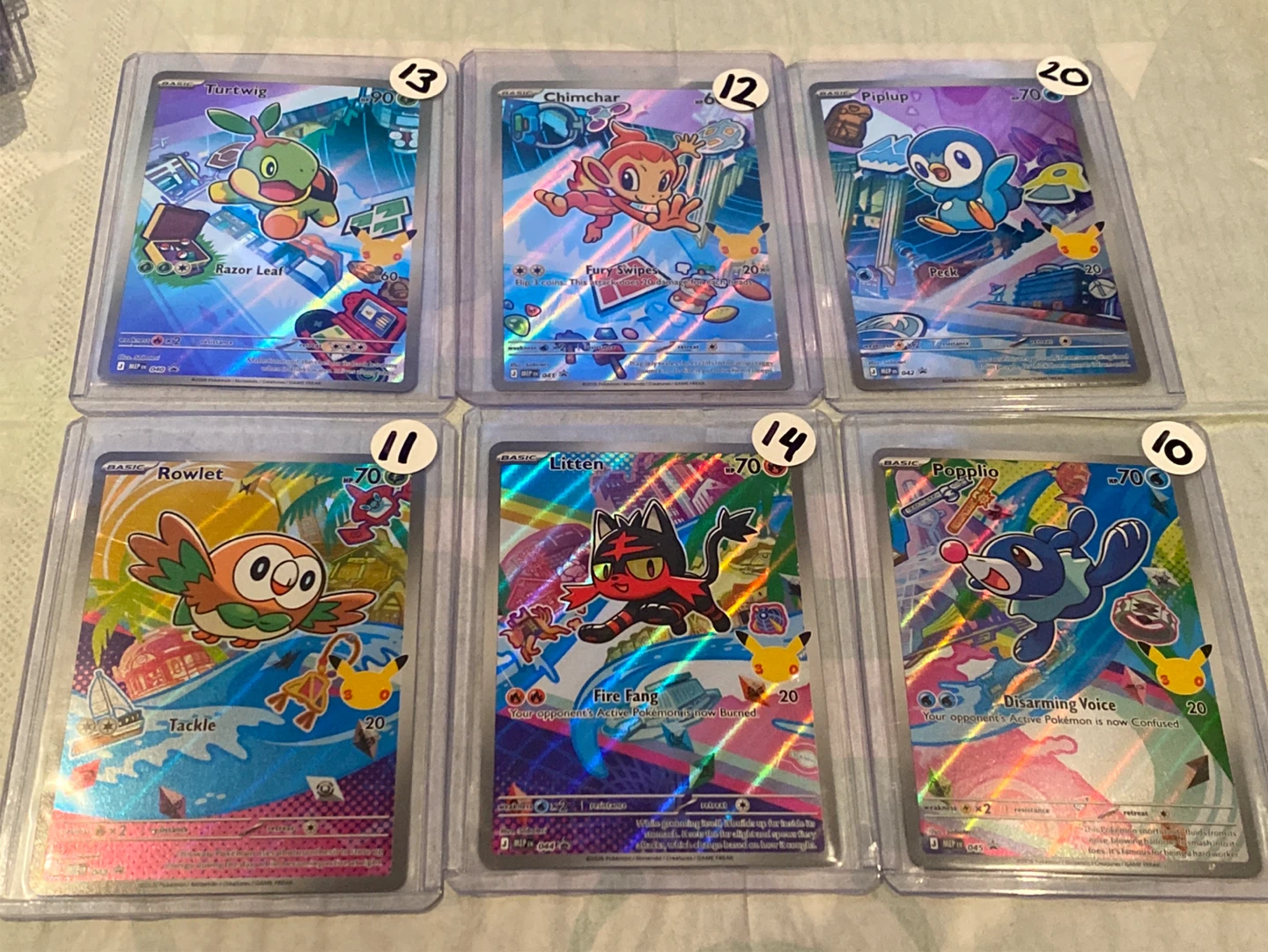 Pokemon Trading Cards -First Partner Series 1 Promo Gen 4 & 7