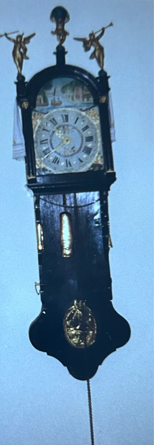 Antique Grandfather Clock with Ornate Dial