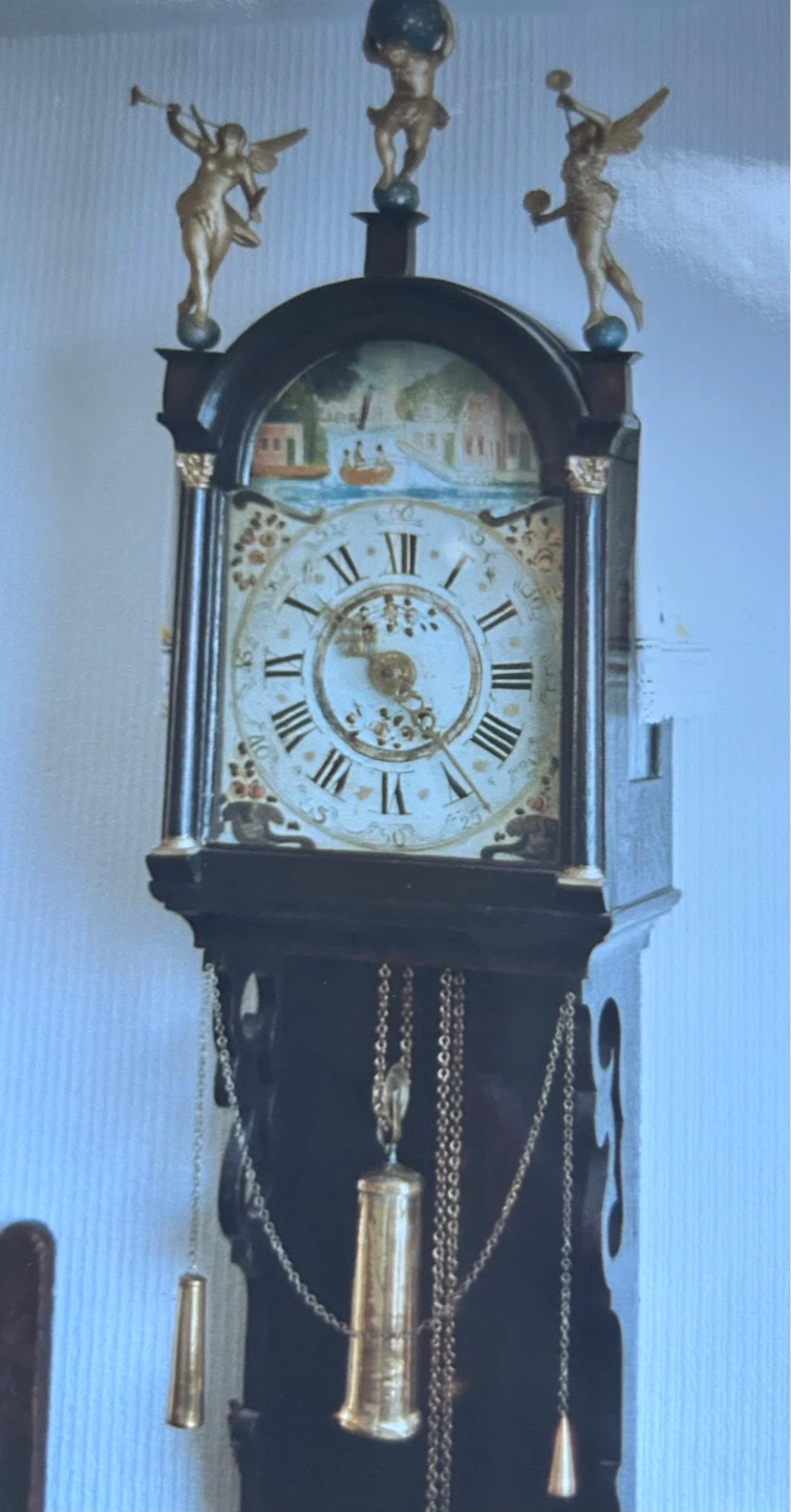 Antique Grandfather Clock with Ornate Dial - photo 2