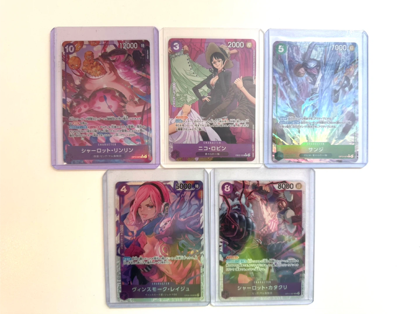 5 One Piece TCG Alt-Arts and SR Cards