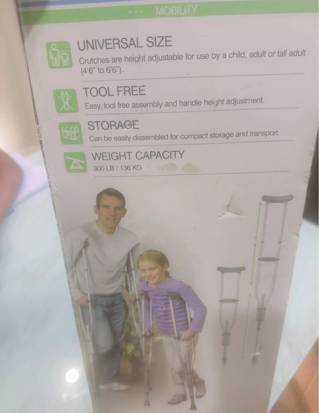 Universal Size Crutches
