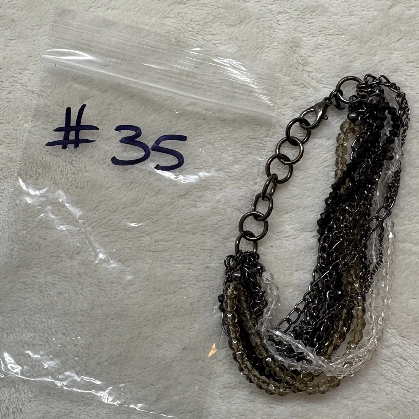Mexx Vintage Multi Strand Beaded Chainlink Statement Bracelet - photo 5