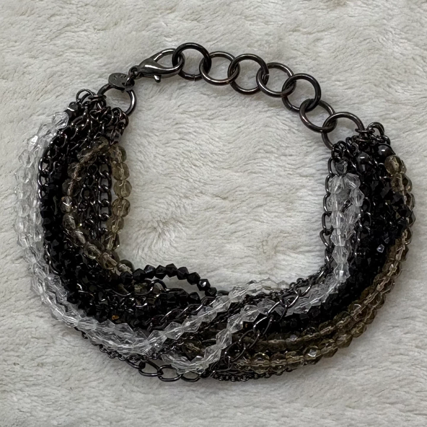 Mexx Vintage Multi Strand Beaded Chainlink Statement Bracelet - photo 2