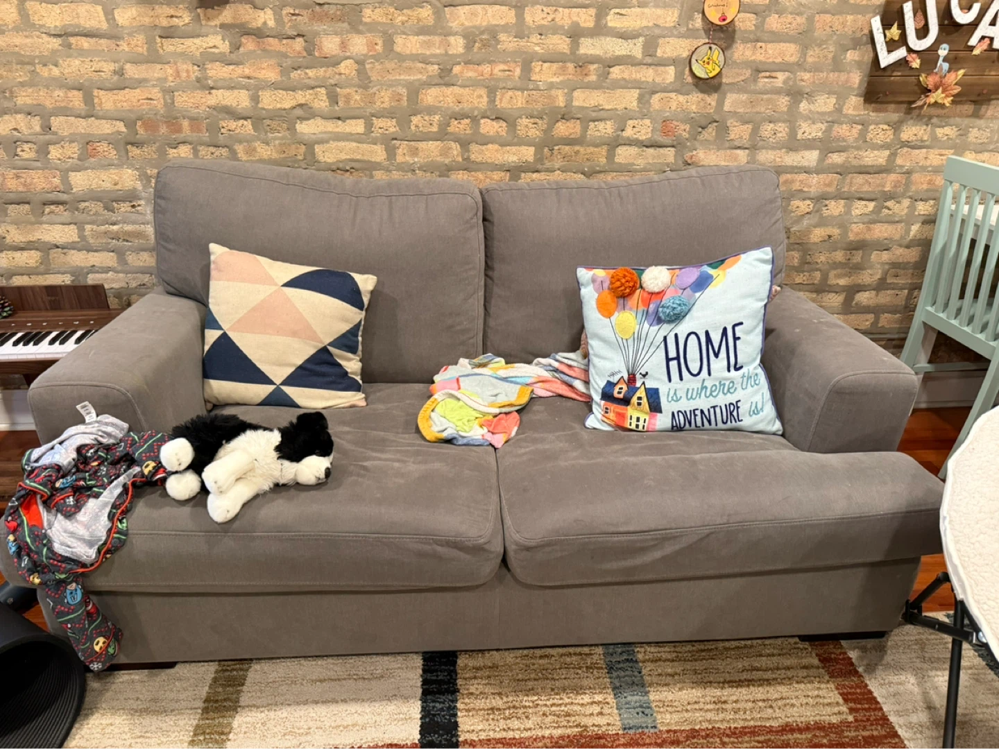 Gray Fabric Sofa