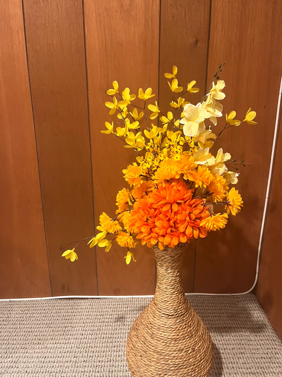 Artificial Floral Arrangement in Woven Vase - photo 3