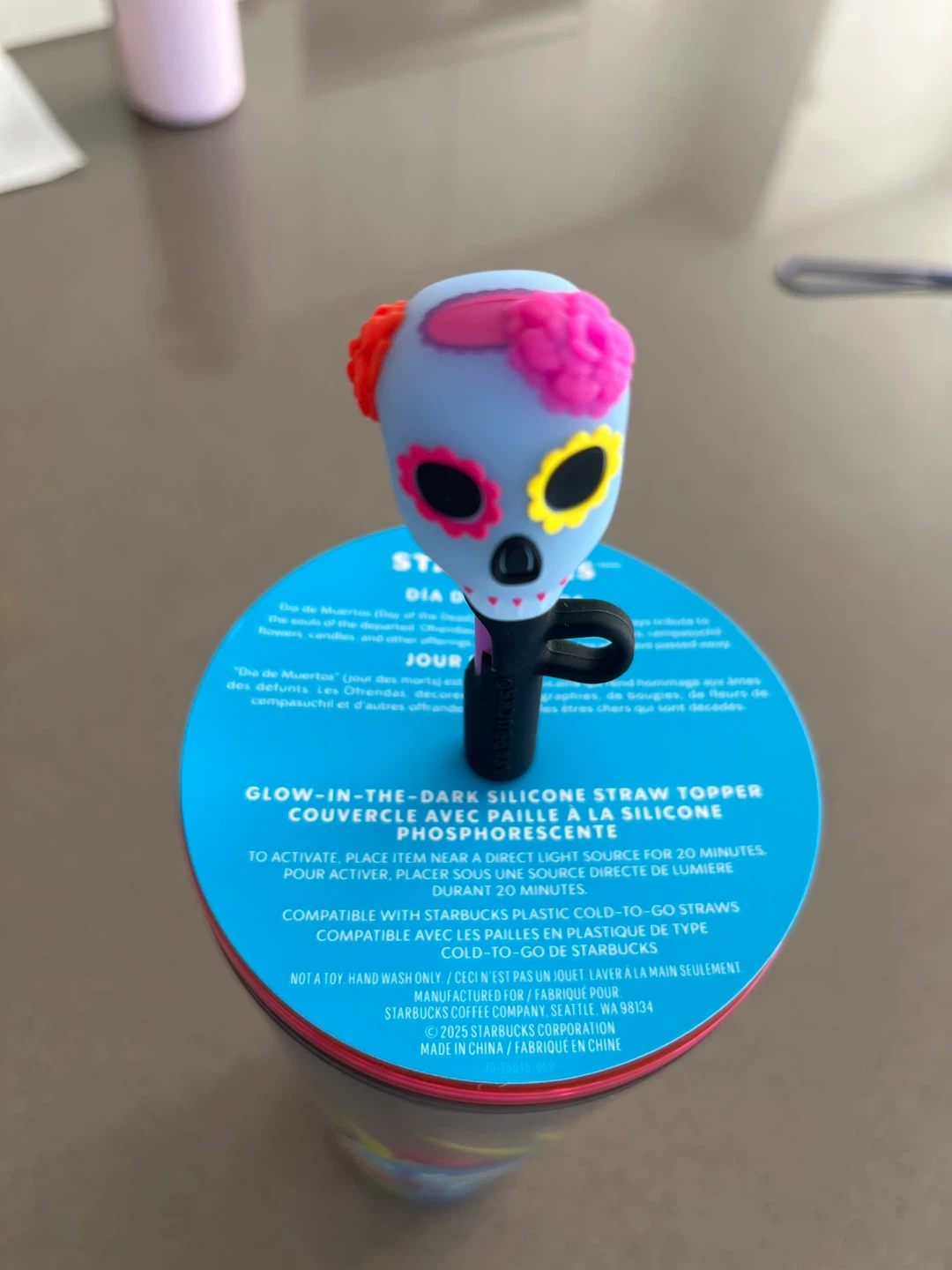 Starbucks Dia de Muertos Holographic Tumbler with Straw - photo 2