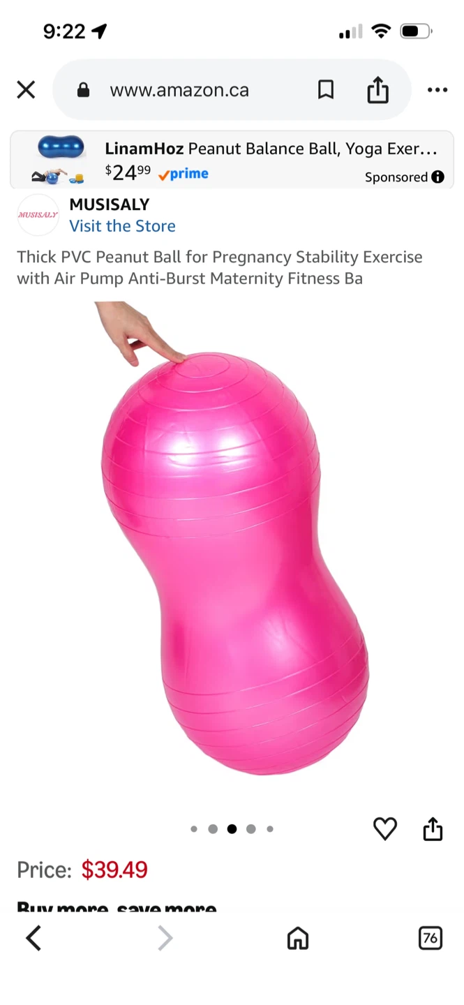 MUSISALY Pink Peanut Balance Ball - photo 3