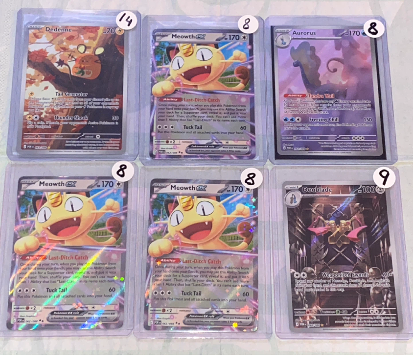 Pokemon Trading Cards - Dedenne, Meowth EX, Aurorus, Doublade - photo 4