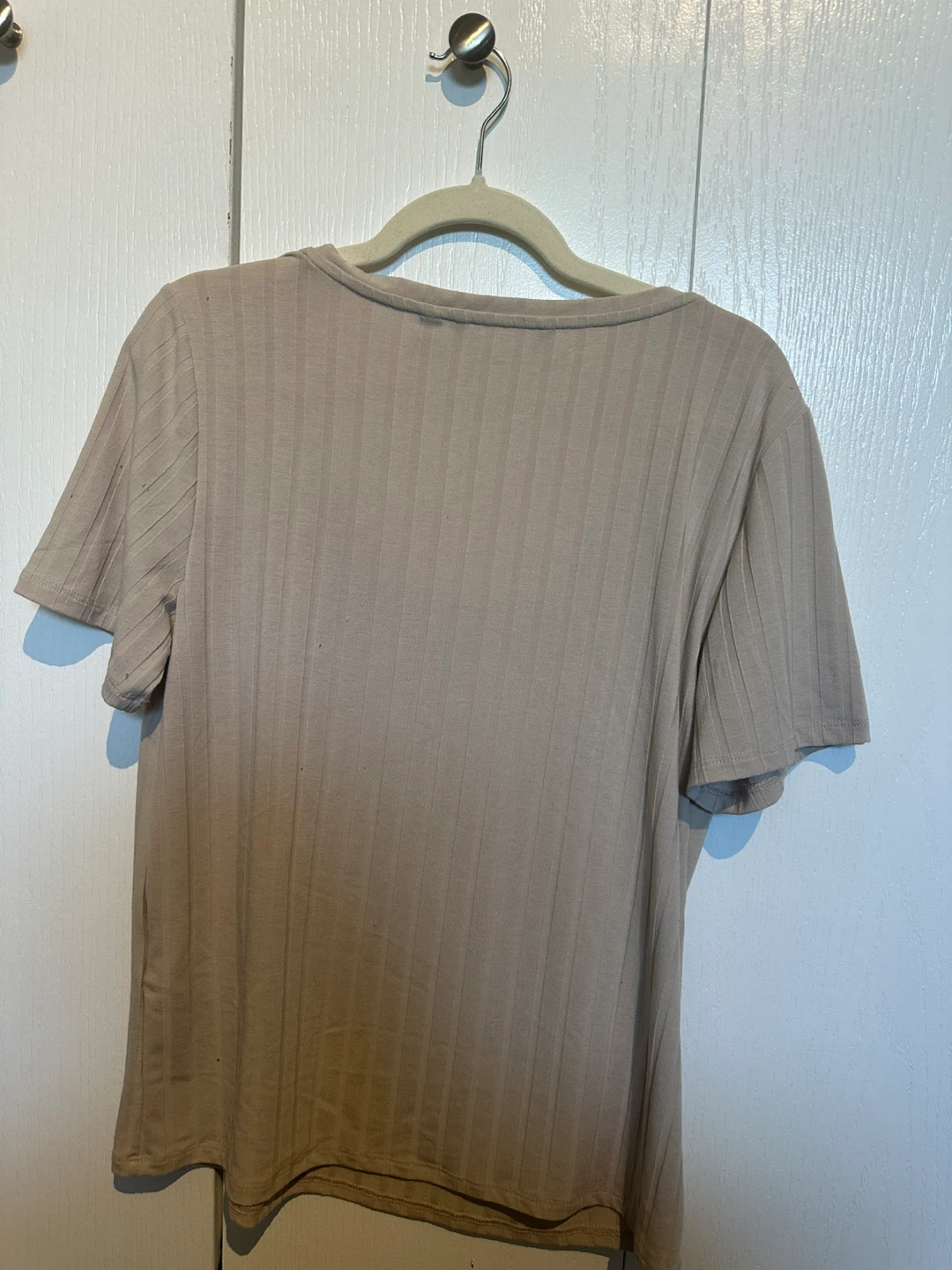 Vero Moda Beige Ribbed T-Shirt - photo 2